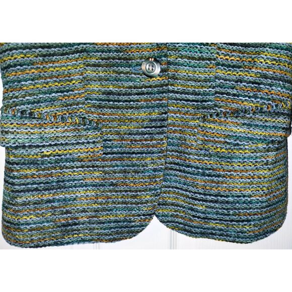 Enrico Ferezi Multi-Colored Haute Couture Textured Blazer (Size 34, US 2) - Picture 3 of 9